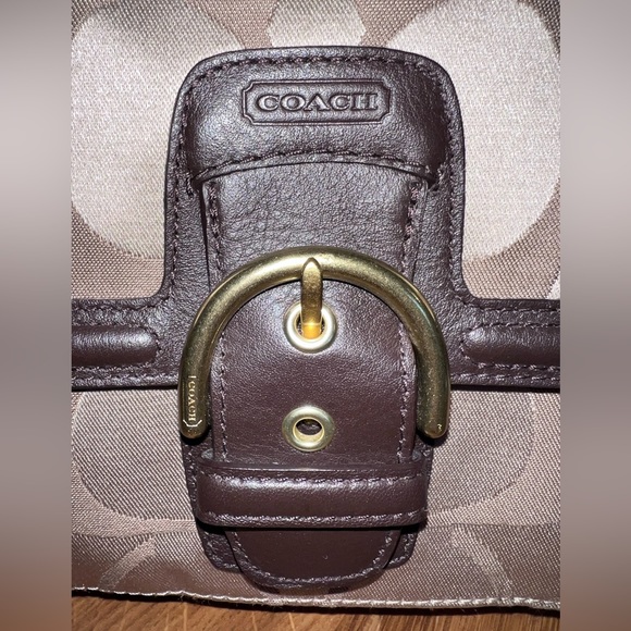 Coach signature large sateen and leather book tote bag - Picture 3 of 16